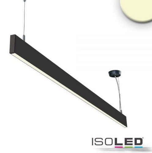 Isoled - LED Haengeleuchte Linear UP+DOWN 1200, prismatisch, schwarz, linear verbindbar 40 Watt Warmweiss 3000 Kelvin