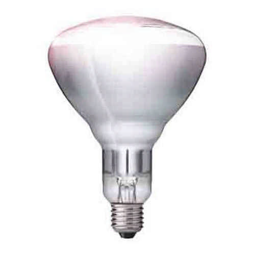 BR125IR Infrarotlampe 250 Watt E27 Kolber silber Front klar - Philips