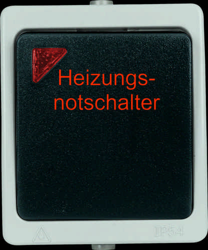 HEITRONIC - Aufputz-Feuchtraum Heizungsnotschalter SINTRA anthrazit